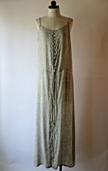 Pineapples Tan White Animal Print Buttoned Long Maxi Strappy Sundress Women M