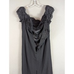 Vintage Datiani Maxi Dress Womens 14 Black Lace Lounge Sleeveless Whimsigoth USA