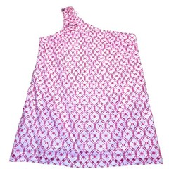 NWT J. Crew One Shoulder Embroidered Eyelet Bow Dress Pink White Cotton Size 20