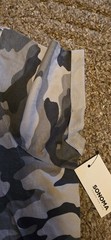 Sonoma Womens Camo Short Sleeve Shift T-Shirt Gray Dress Rolled Cuff Size XXL
