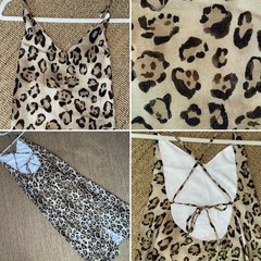 PQ REVOLVE $159 Amelia Leopard Slip Dress XS-S EUC