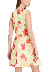 Vince Camuto Womens Printed Scuba Fit & Flare Dress 12 Green Multi – NWT