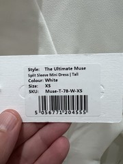 Odd Muse The Ultimate Muse Split Sleeve Minidress with Pockets White XS NWT