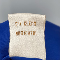 Aiden Mattox Satin One Shoulder Batwing Drapey Mini Cocktail Dress 8 Royal Blue