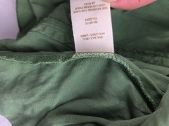 Free People Dress A-Line Straps Green Silk Linen Mini Size 6