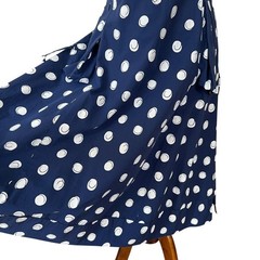 Snapdragon & Twig Medium Dress 100% Cotton Large Retro Polka Dot Art To Wear