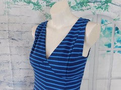 NWT Peter Som for DesigNation Blue Striped Empire Waist Fit & Flare Dress – 6