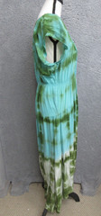 Live And Let Live Tie Dye Crochet Maxi Dress Women XL Green Blue Boho Festival