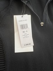 Lacoste Women&rsquo;s Front Zip Knit Dress Black Size 36 Retail $200 NWT EF9581