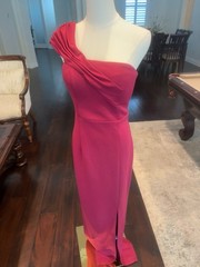 Bariano Australia Fuchsia One-Shoulder Formal Gown Size Medium