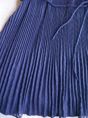 NWT ELLE Women XL Navy Blue Pleated Halter Dress Tie Waist WeddingGuest Cocktail