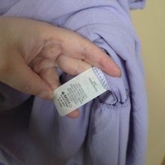 Beeson River Short Sleeve Collared Drop Waist Bubble Hem Mini Dress Lavender XL