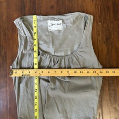 GARY GRAHAM Midi Dress Women XS Gray Sleeveless Sheath Ruched Draped Spring 2008