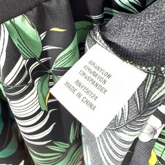 NEW NWOT Shana Sz Small Black Tropical Floral Beach Wearable Art Dress Artsy