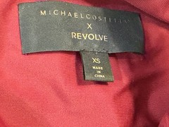 Michael Costello X Revolve Dark Red Sequin Mini Dress XS