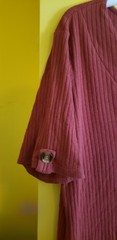 FULL CIRCLE ribbed knit button front dress rust color 3X