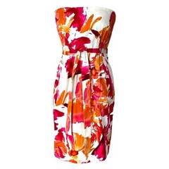 Strapless Large Dress Medium Tropical Cruise 12 Boho Resort Fall Wedding Guest