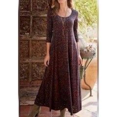 Soft Surroundings Icon Santiago Printed Maxi Dress Women Size S Boho Rustic Chic