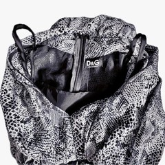 D & G Dolce & Gabbana Flowy Python Pring Chiffon Dress V-Neck Sleeveless Sz XS