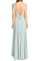 Show Me Your Mumu Jenn Maxi Dress Small Sage Chiffon Sleeveless Bridesmaids NWT
