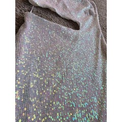 Windsor White Iridescent Sequin One Shoulder Cutout Mini Dress NWT Medium