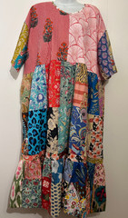 Nwt FUNKY STUFF nothing matches patch cotton maxi hippy boho DRESS 4X Free shipp