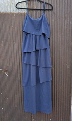 Old Navy Tiered Maxi Dress Women Small Navy Fairy Flowy Romantic Minimalist