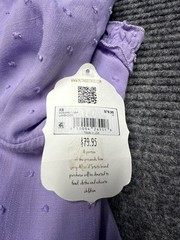 Altar&rsquo;d State Dress Womens Medium Lavender Swiss Dot Ruffle Strap Sundress New