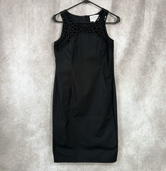 Julian Taylor New York Crochet Accent Cocktail Little Black Dress | Size 6M