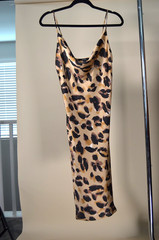 Forever 21 Animal Print Cowl Neck Slip Dress Excellent Condition