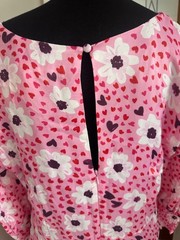 Monsoon Pink Heart & Floral print Maxi Dress UK size 18