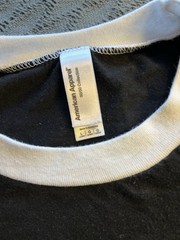 American Apparel Women&rsquo;s L Black/White T-Shirt Dress Contrast Trim Stretch