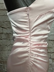 Stacees Satin Sweetheart Bubble Hem Formal Dance Dress Sleeveless 2 Pink NWT