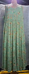 Torrid Midi Super Soft Button-Front W/ Pockets Green Floral Skater Dress 5 XL