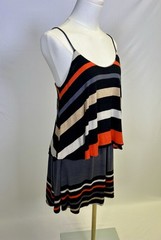 PJK Patterson J Kincaid Womens Striped Multi-Color Sleeveless Dress Sz S Preppy