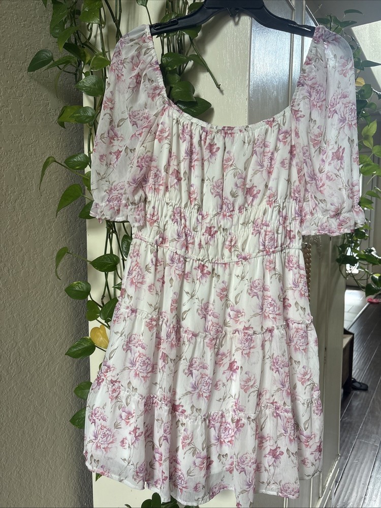 TRiXXI Women’s Xl Lined Sheer Floral Dress Size Xl