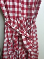 Bernie Dexter Gingham Check Retro Style Dress Made In USA Women’s Medium