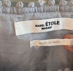 Isabel Marant Étoile Gray Embroidered Button Sundress Short Dress Size 44