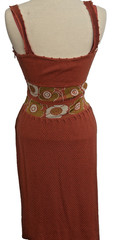 Anthropologie Lia Molly Dress Women&rsquo;s S Retro Crochet Knit Sundress Deep V Boho
