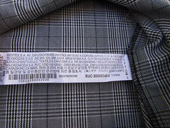 Zara Basic Collection Short Dolman Sleeve Mini Dress Gray Glen Plaid Belted Sz M