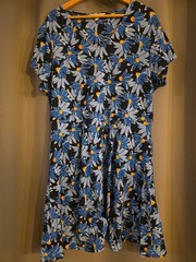 Lovely Seasalt Ladies tunic Blue and Yellow Floral Jersey Stretch dress size 20