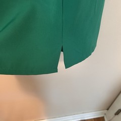Lulus Green Solid Square Neck Mini Dress Bow Strap Sleeveless Zip Back Size L