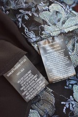 SCANLAN THEODORE RRP $2400 Midi Shirt Dress Metallic Tinsel Embroidered Sz AU 8
