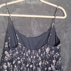 Altar&rsquo;d State Mini Dress XL Navy Floral Tiered Smocked Strappy Cottagecore Airy