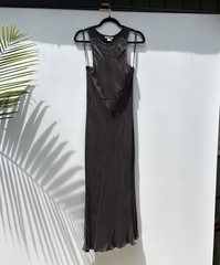 NWT Outerknown Ellison Silky Midi Maxi Slip Tank Dress Slit Sz.M