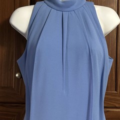 Antonio Melani Sleeveless Blue Turtle Neck Back Zipper Dress Size 4