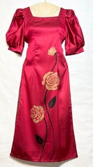 Ao Dai BT-624 cách tân lụa satin mềm rũ size L 120cm Cổ Vuông