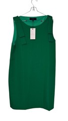 Abbey Glass Women Dress Michelle Shift Sleeveless Bow Detail Kelly Green XL NWT