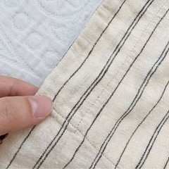 Prairie Underground Broken Stripe Shift Lagenlook Hemp/Cotton Tunic Dress