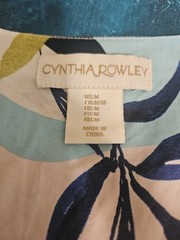 Cynthia Rowley Blue, Teal, Yellow & White Tropical Mini Dress